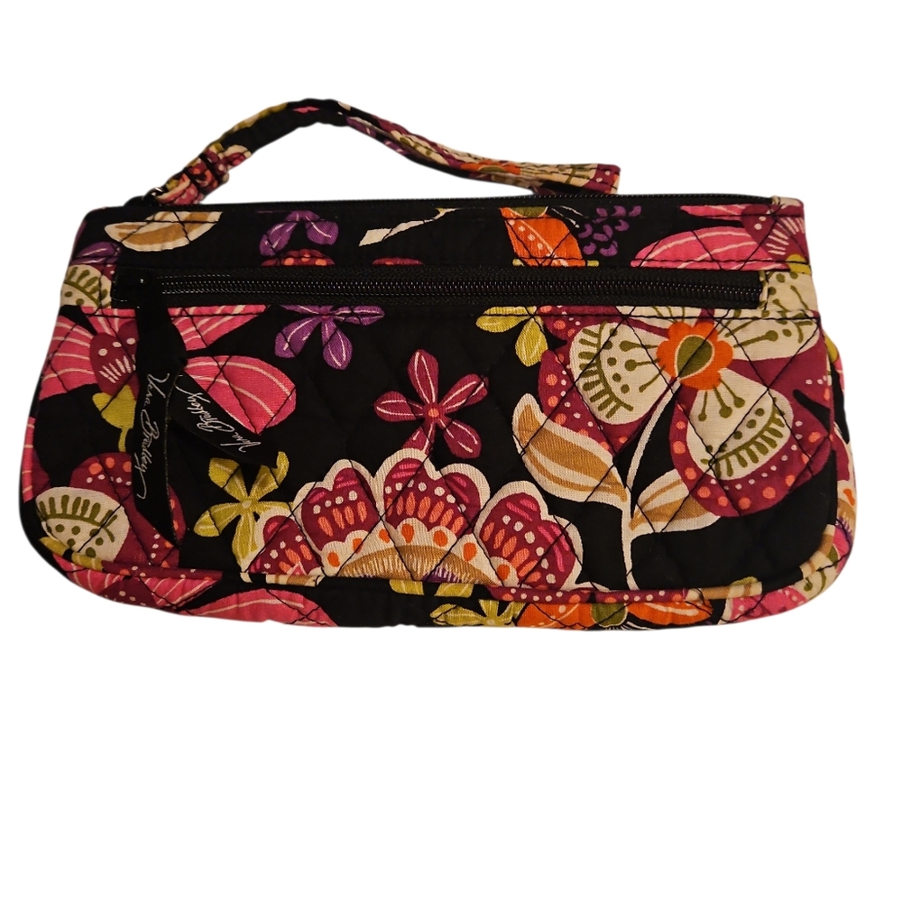 NWOT Vera Bradley Zip Wristlet Pirouette Pink & Black - Picture 6 of 6